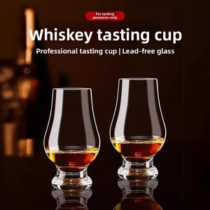 <span class=keywords><strong>Verre</strong></span> à whisky personnalisable avec logo, fait main, base épaisse, design minimaliste, pour dégustation d'arômes, type tulipe pour brandy et vin - Product Image 3
