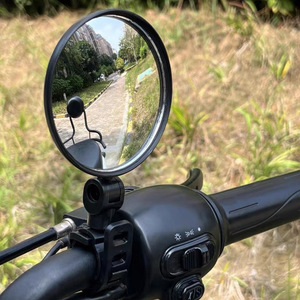 Universal Wide Angle Convex Mirror For Electric <b>Bicycles</b> Mountain Bikes Handlebar Installation Plastic Shell Aluminum <b>Frame</b> - Product Image 2