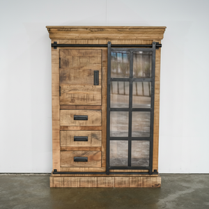 Nouvelles armoires industrielles Armoires de salon industrielles en bois massif Buffet de ferme Meubles de chambre à coucher avec armoires - Product Image 1