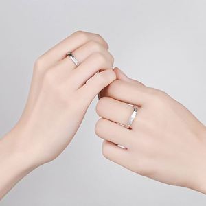 Anillo De Acero Inoxidable Platinum Plated <b>Couple</b> Wedding <b>Ring</b> Opening Adjustable Rhinestone Wedding Bridal <b>Rings</b> <b>Couple</b> Set - Product Image 3