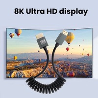 Câble d'affichage flexible et fin 8K UHD pour câble coaxial torsadé plaqué or pour projecteur, ordinateur portable, moniteur et lecteur DVD