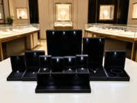 Boîte à bijoux LED en stock, boîte à colliers LED pour la vente au détail, boîtes à bijoux lumineuses LED en gros, boîtes à bijoux personnalisées avec logo, série complète de boîtes à bijoux en diamant