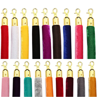 Barrières de contrôle de foule en acier inoxydable rouge avec poteaux à corde, protection IP10 non réfléchissante, 1,5 m x 32 cm x 32 cm