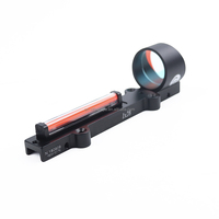 Optique Bravo pas besoin de batterie poids léger chasse tactique Fiber optique point rouge portée de visée 1x28 visant le tir en plein air