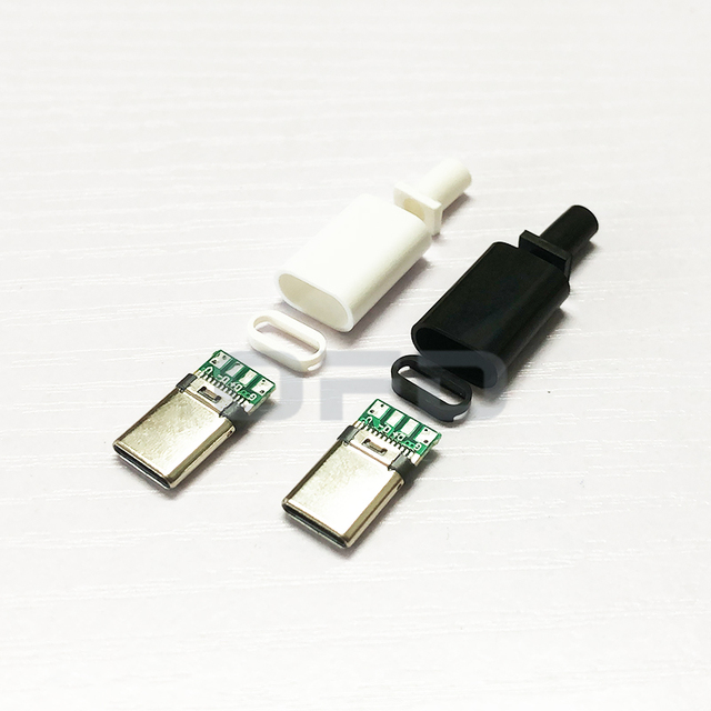 Type C Male Connector with Casing USB Male Connector with Type C Housing USB-C Male Plug SMT Type for DIY Data Line Interface