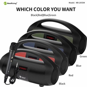 Портативная караоке-колонка с ручкой-держателем 1 <span class=keywords><strong>mic</strong></span> NR2055M RGB, <span class=keywords><strong>Bluetooth</strong></span>, двойной сабвуфер, 3D стереозвук, беспроводная акустика для улицы - Product Image 5