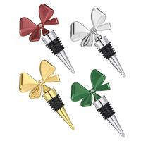 Bouchon de bouteille de vin décoratif amovible avec nœud papillon mignon avec joint en silicone pour Halloween Cadeau pour femmes Fête de vacances