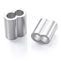 Manchon en aluminium à double trou en forme de 8 TEBAK, collier de serrage pour câble en aluminium M0.8-M12