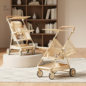 <span class=keywords><strong>Passeggino</strong></span> <span class=keywords><strong>Leggero</strong></span> all'Ingrosso con Seduta Convertibile, Carrozzina Portatile per Bambini - Product Image 1