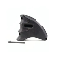 Poignée de chargeur tactique en nylon MWG antidérapante avec emplacements pour chargeurs et rainures pour les doigts, noir et beige