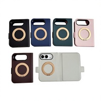 Étui de téléphone pliable en cuir pour iPhone Duo, avec support magnétique, coque de protection résistante aux chutes