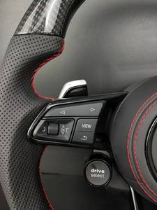 Fibre de carbone personnalisée pour le bouton de démarrage/arrêt du volant pour les modèles <span class=keywords><strong>Audi</strong></span> <span class=keywords><strong>RS</strong></span> B9 (A3/A4/A5/A6/S3/S4/S5/R8/RS3/Q5) perforée - Product Image 5