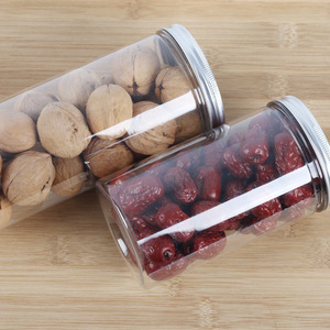 85*100mm airtight aluminum lid <b>plastic</b> <b>jar</b>, transparent, wide-mouth packaging for flower tea and dried fruit. - Product Image 2
