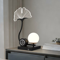 Lampe de table moderne et minimaliste créative pour l'ambiance de la maison, affichage de la température et de l'heure, pour chambre à coucher, bureau, chevet, décorative, Ra95, à brancher, OEM