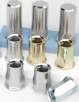 Gamme complète de tailles DIN7337, écrous à sertir aveugles, finition couleur zinc, emballage personnalisé, expédition rapide