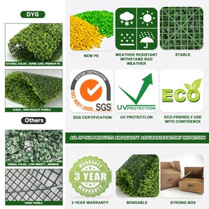 Paneles de césped verde UV, <span class=keywords><strong>valla</strong></span> de privacidad, decoración de patio trasero de jardín para decoración del hogar, planta de topiario, Seto de boj para eventos - Product Image 4