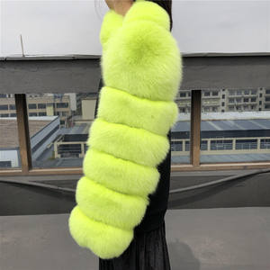 Fashion Lady Luxury Racoon Fur Coat Wraps Muff Warmer collo in vera <span class=keywords><strong>pelliccia</strong></span> di volpe maniche in vera <span class=keywords><strong>pelliccia</strong></span> di volpe naturale - Product Image 6