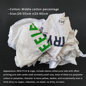 直接綿製の拭き取り布、吸水性のある白いプリント入り拭き布、優れた吸水力を持つ綿布 - Product Image 2