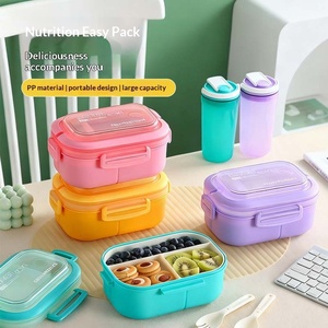 Boîte à lunch portable avec fonction de chauffage au micro-ondes, boîte bento de qualité alimentaire, ensemble de boîtes à riz scellées pour étudiants et employés de bureau - Product Image 1