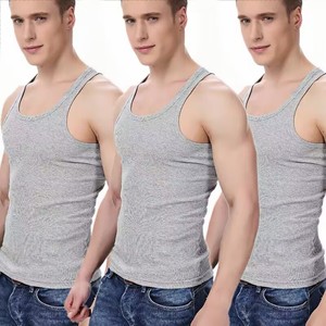 0.98 dollaro modello JZ002 Pack 1 pz in puro solido cotone da uomo canotta da palestra Mujer con diversi colori - Product Image 5