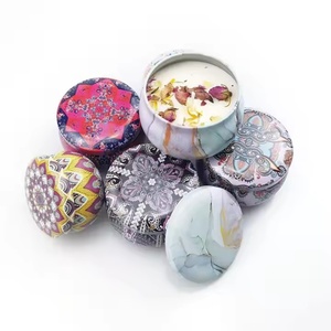 Meilleures ventes en stock – Coffret cadeau de bougies parfumées en cire de soja, en boîtes en fer blanc scellées avec bouchon en liège multicolores - Product Image 2