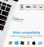Clé USB en gros Offre Spéciale Logo personnalisé OEM 4 Go 8 Go 16 Go 32 Go 64 Go Clé Pan Drive en métal mini clé USB mignonne
