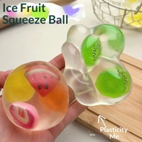 Handgemaakte kokosolie fruitbal, knijp- en stressverlichtende speeltje, vaseline stressbal, fruit squishy fidget speeltje