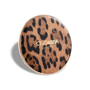 Custom Small Round Leopard Print Hot Stamping Golden Vanity Makeup Pocket Mirror with Logo - Product Image 4