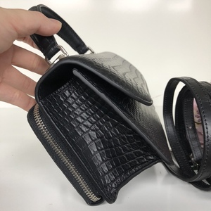 100% crocodile leather crossbody crocodile leather box bag top handle work bag date night shoulder bag - Product Image 3