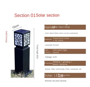 Moderne Étanche Ip65 Hôtel Décoration de La Maison En Plein Air Borne Led Pelouse Lumière Jardin Lumière Lampe - Product Image 6