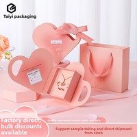 Boîte à bijoux romantique en forme de cœur estampée à la main pour la Saint-Valentin Qixi, cadeau créatif pour couple, souvenir pour petite amie