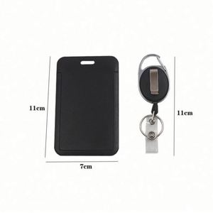 Retractable Sliding ID Badge Holder with Clear Card Cover for Office Staff, Events, Access or Bus Cards - Product Image 4