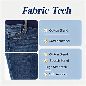 Jean de maternité taille haute pour femme, coupe skinny, en denim extensible, style décontracté pour tous <span class=keywords><strong>les</strong></span> jours - Product Image 6