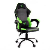 Chaise de jeu ergonomique de haute qualité, moins chère, en cuir véritable blanc et brun foncé, avec base pivotante en acier inoxydable et repose-pieds
