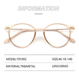 Vente en gros de lunettes de couleur transparentes rondes Tr adaptées aux hommes et aux femmes personnalisation du support - Product Image 2