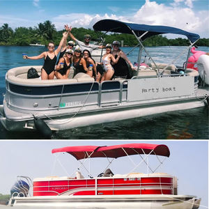 Venta de Fábrica, Bote Pontón de Aluminio Personalizado de 22 pies (6.7 m), Cómodo Salón Solar, Motor Fuera de Borda de 90 hp <span class=keywords><strong>para</strong></span> Pesca y Turismo - Product Image 6