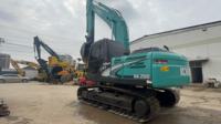 Excavatrice sur chenilles hydraulique d'occasion Kobelco SK200-10 d'origine japonaise avec moteur Yanmar, PLC et pompe, forte puissance de creusement, modèle 2016