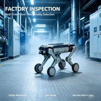 Robot chien quadrupède sur roues tout-terrain à commande PLC avec boîte de vitesses haute vitesse et roulement pour l'inspection, le sauvetage et la logistique