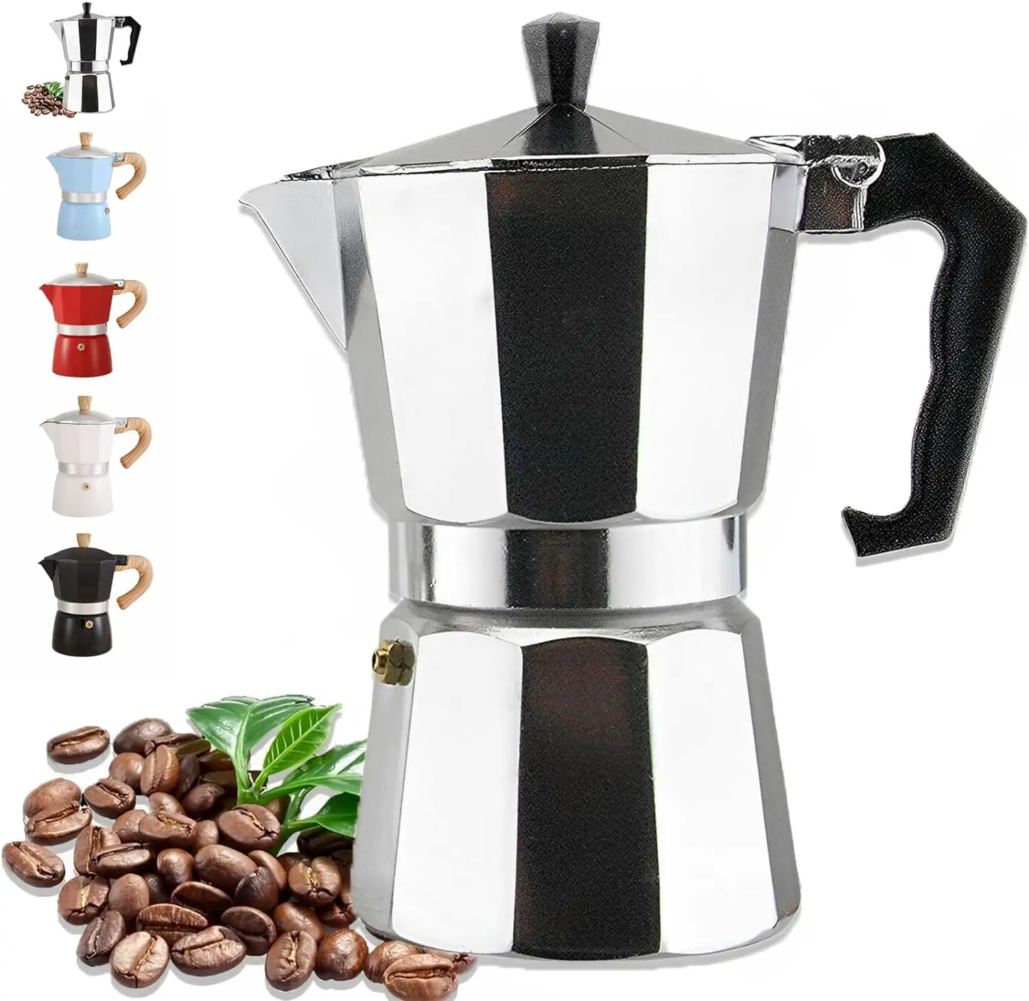 1/2/3/6/9/12cup Express Classic Cafe Percolator Italiaanse Aluminium Espresso Kookplaat Koffiezetapparaat Moka Pot