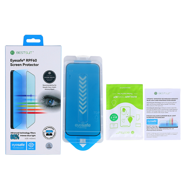 Anti-Blue Light HD 9H Grade AAA Tempered Glass Screen Protector Film with Easy Install Kit for 13/14/15/16