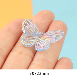Color Butterfly <b>Magic</b> <b>Leaf</b> Granular Pendant DIY Handmade Earrings Accessories Material Water Epoxy Acrylic Charm - Product Image 6