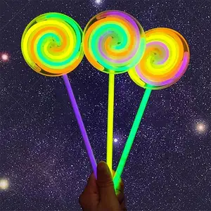 YYPD Light Up Lollipopไม้กายสิทธิ์Lollipop Glow Sticksเจ้าหญิงFairy Wand Spinnerปาร์ตี้ฮาโลวีนโปรดปรานของขวัญวันเกิดชุด