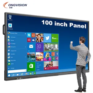 Okul için 100/85/75/65 inç dokunmatik ekran öğretim dijital tahta 4K HD sınıf Ultra interaktif beyaz tahta ekran