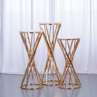 Table à gâteau dorée pour mariage, socle à gâteau doré, table de présentation de desserts pour fête, piédestal, décoration de mariage, table, support à fleurs