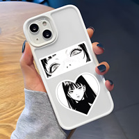 50 autocollants décoratifs noirs et blancs d'anime d'horreur pour livres et téléphones, autocollants classiques Tomie