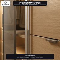 Système de dressing sur mesure OEM/ODM avec îlot central et tiroirs pour dressing d'appartement