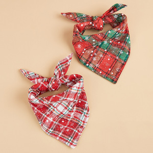 <span class=keywords><strong>Bandana</strong></span> Creativa e alla Moda per Cani e Gatti per il Festival Invernale di Natale (Sciarpa/Cravatta Triangolare Personalizzabile in Cotone a Doppia Faccia a Quadri) - Product Image 5
