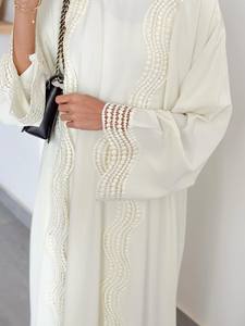 Abaya EID 2026 Dubaï, Nouveau Design Élégant, Abaya en Dentelle Nida, Robe Intérieure, Ensemble 2 Pièces, Abaya de Luxe, Robe Musulmane pour Femmes, Vêtements Islamiques - Product Image 4