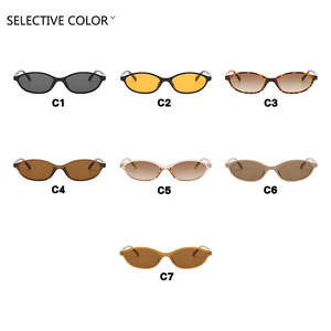 Creative Oval Small Frame Sunglasses Outdoor Fashion Retro Women's Sunglasses Personality <b>Sunscreen</b> - Product Image 4