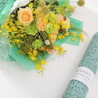Rollo de envoltorio de ramo floral, embalaje de papel de embalaje personalizado, resistente al agua, colores sólidos, estilo único coreano, flores